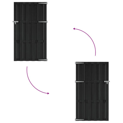Gartentor 100 X 180 Cm Wpc Und Aluminium Schwarz