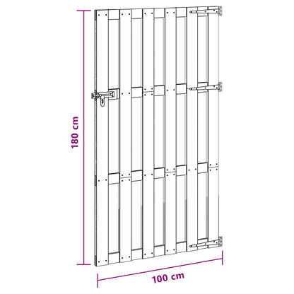 Gartentor 100 X 180 Cm Wpc Und Aluminium Schwarz