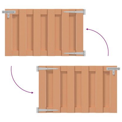 Gartentor 100 X 60 Cm Wpc Und Aluminium Braun