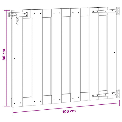 Gartentor 100 X 80 Cm Wpc Und Aluminium Braun