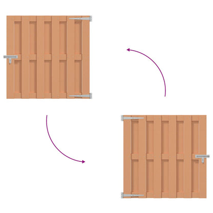Gartentor 100 X 100 Cm Wpc Und Aluminium Braun