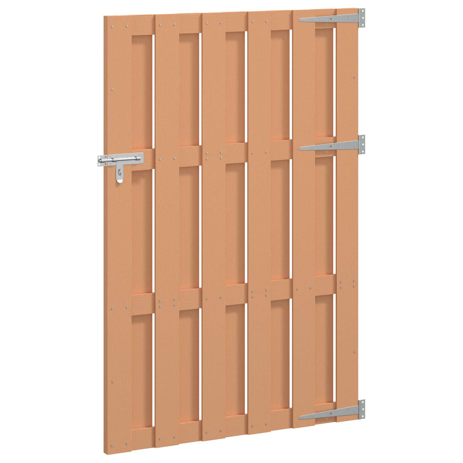 Gartentor 100 X 150 Cm Wpc Und Aluminium Braun