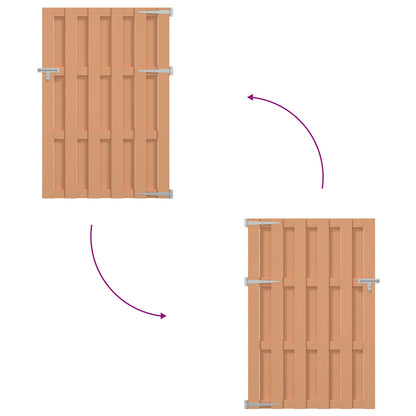 Gartentor 100 X 150 Cm Wpc Und Aluminium Braun