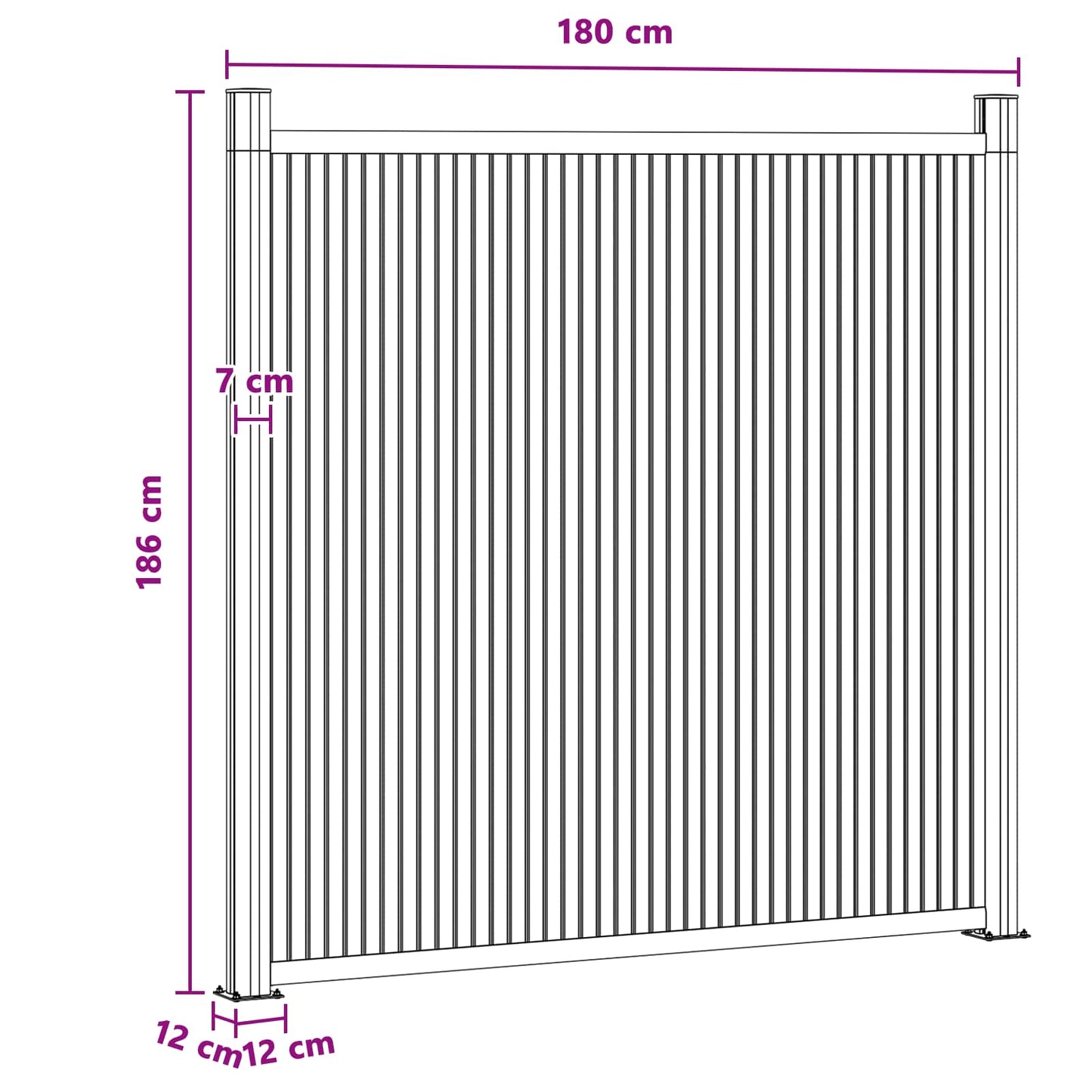 Zaunelement Wpc Und Aluminium