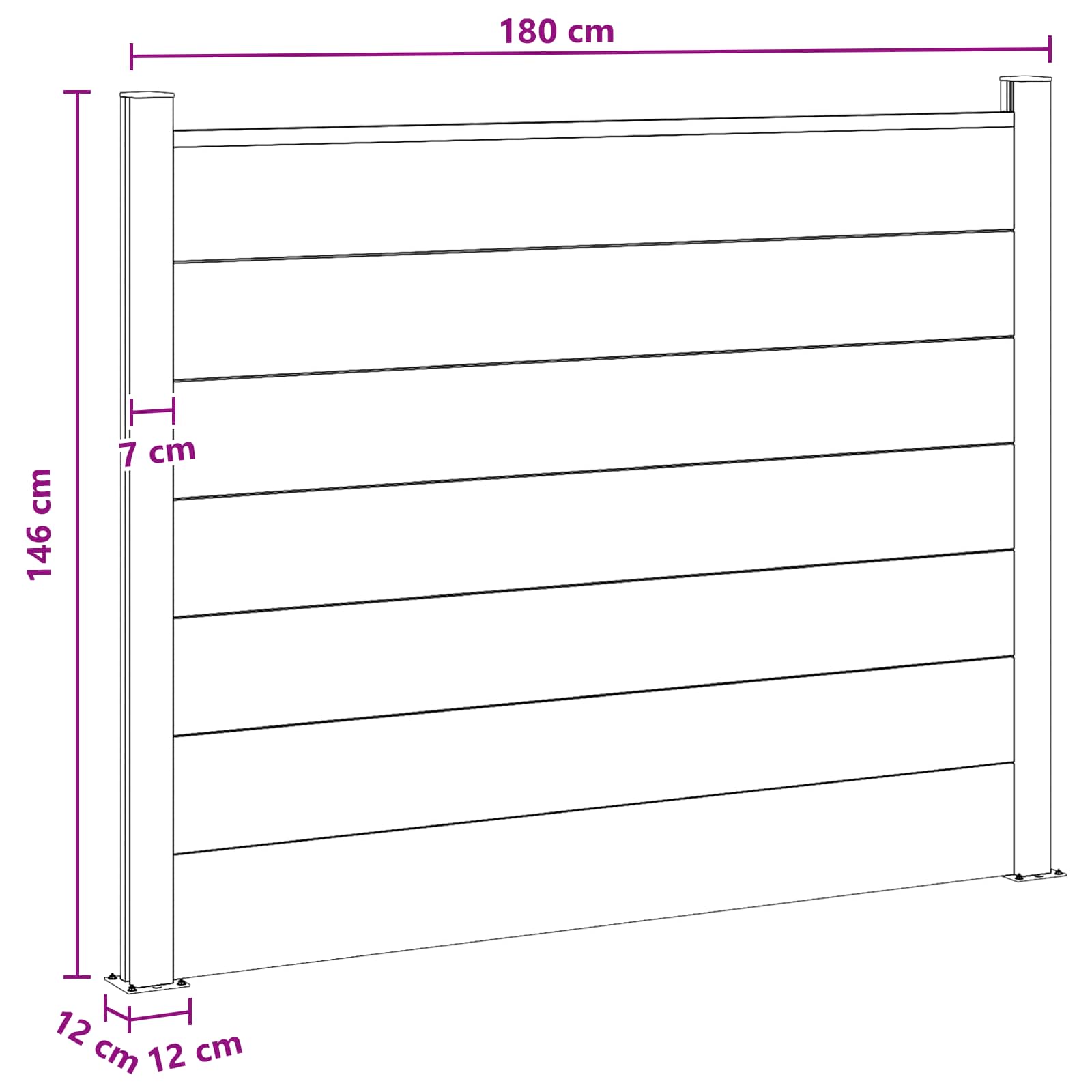 Zaunelement Wpc Und Aluminium