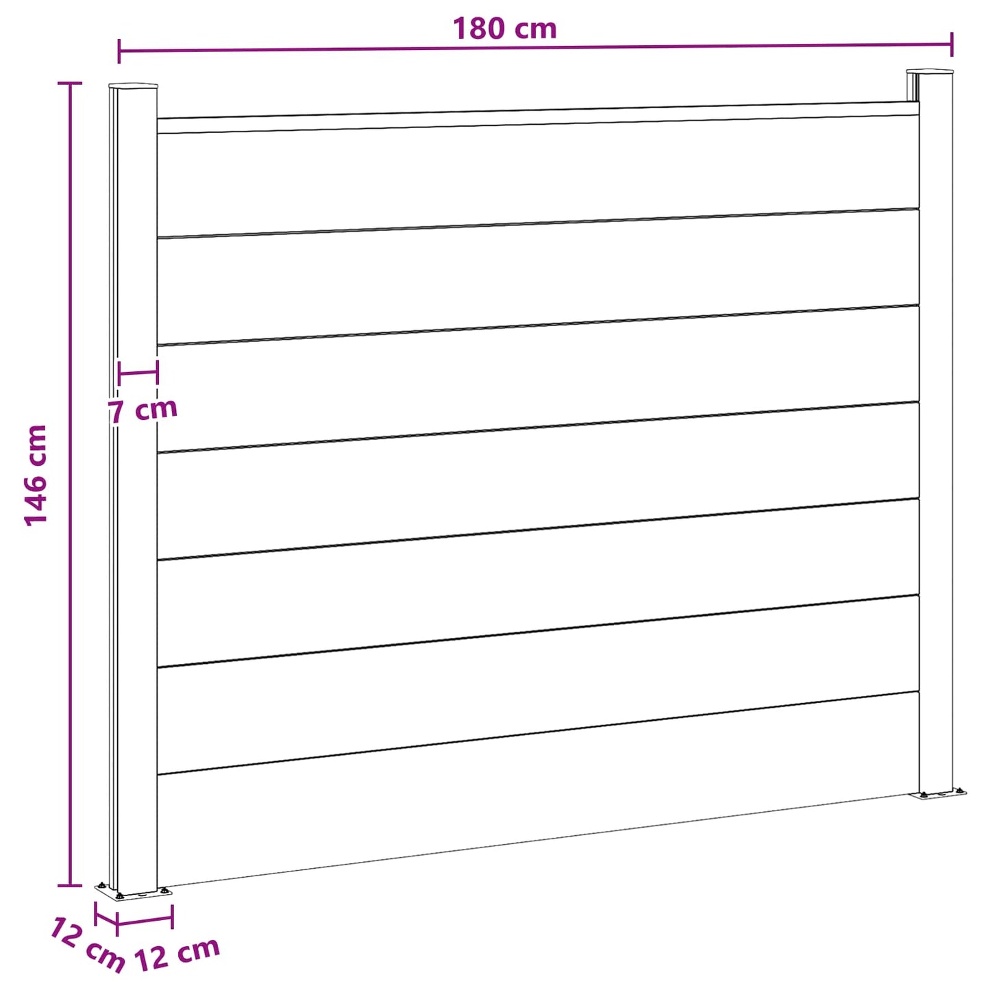 Zaunelement Wpc Und Aluminium