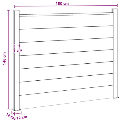 Zaunelement Wpc Und Aluminium