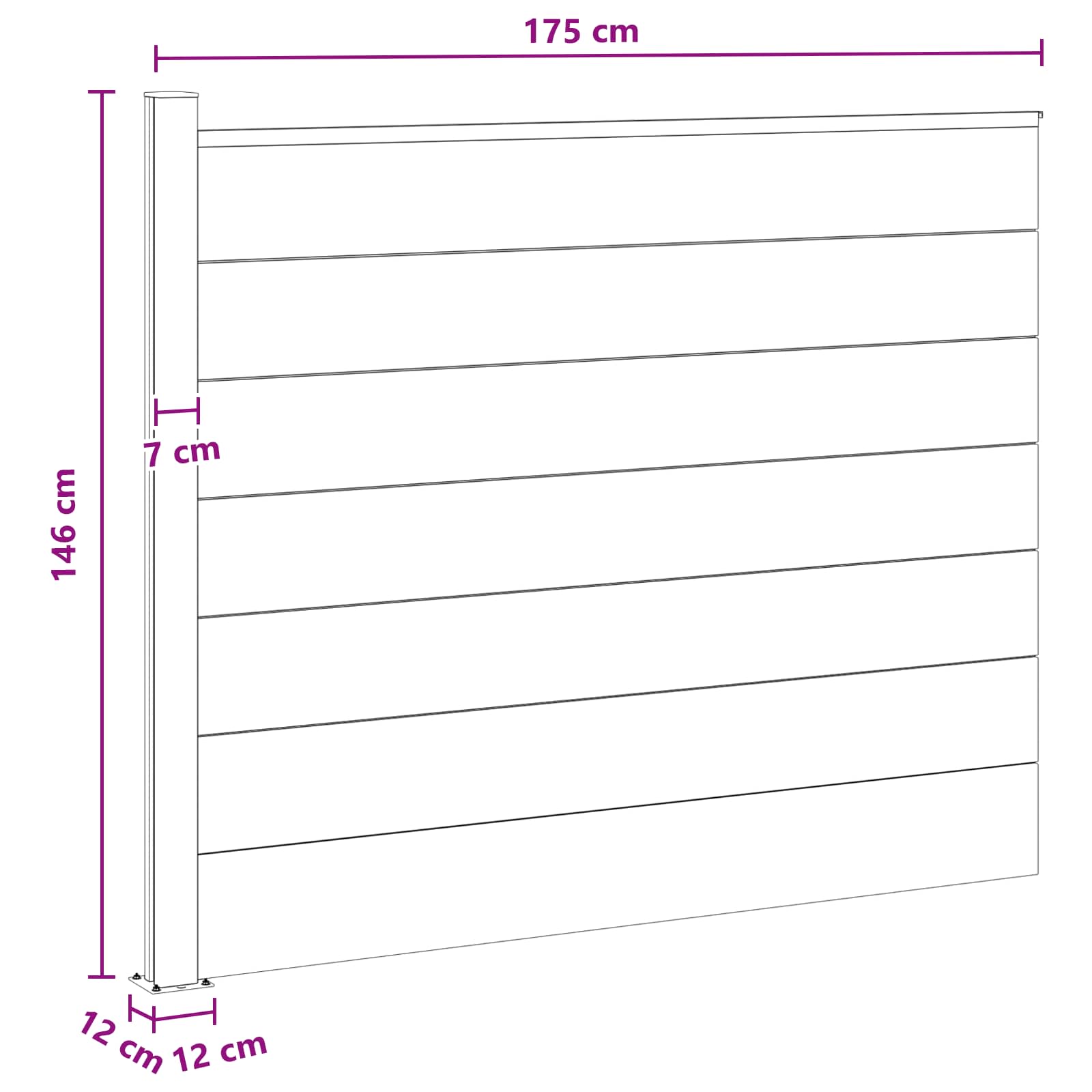 Zaunelement Wpc Und Aluminium