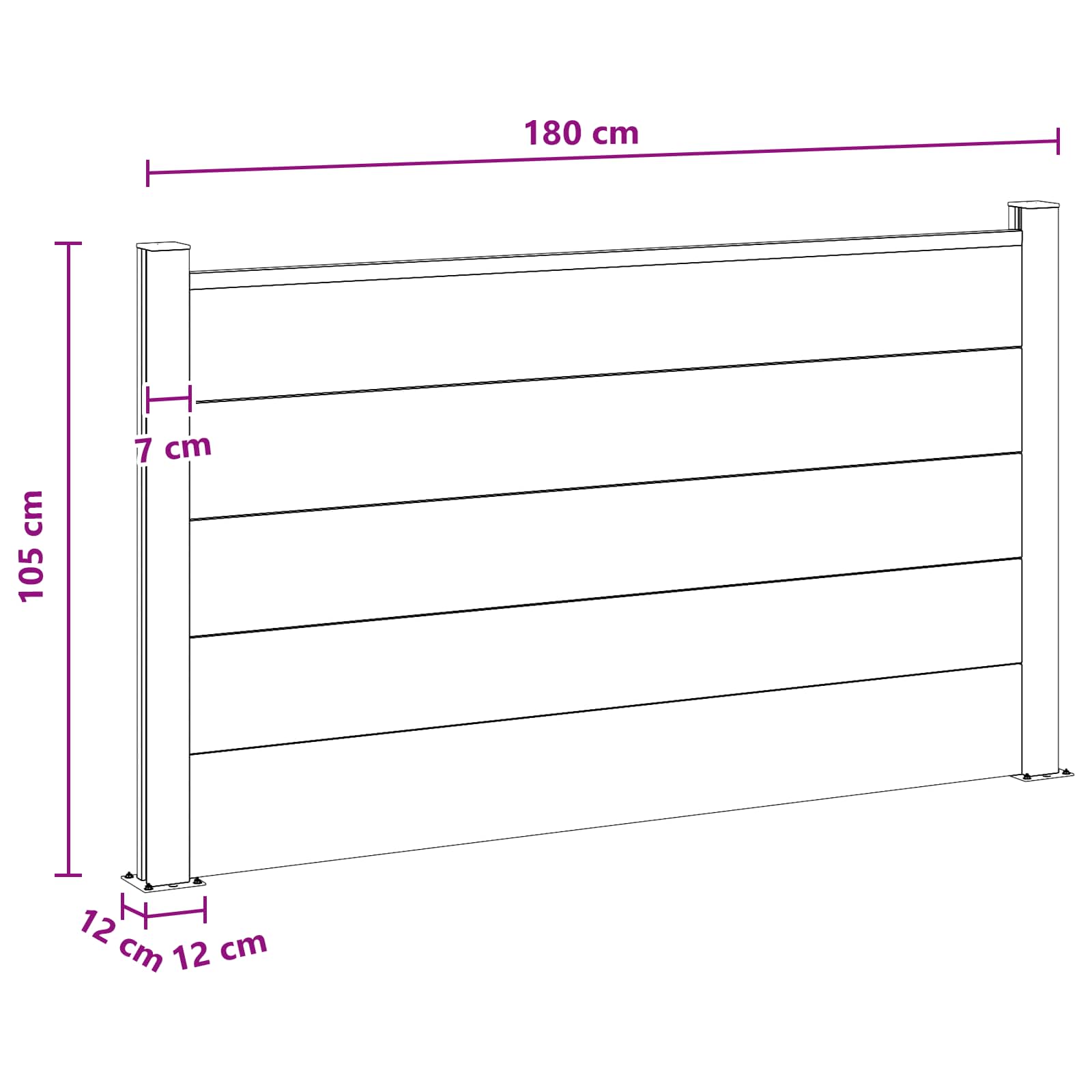 Zaunelement Wpc Und Aluminium