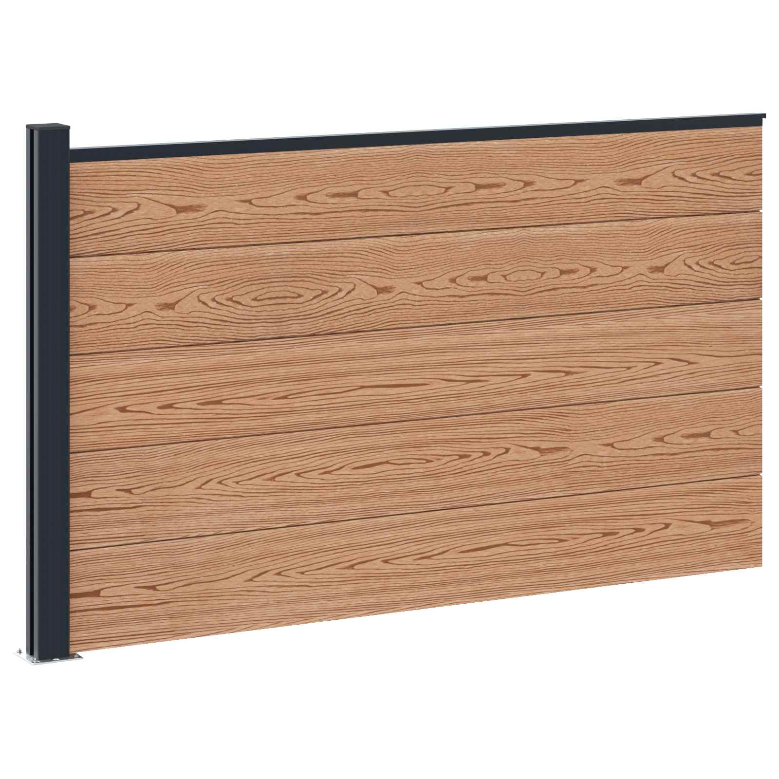 Zaunelement Wpc Und Aluminium
