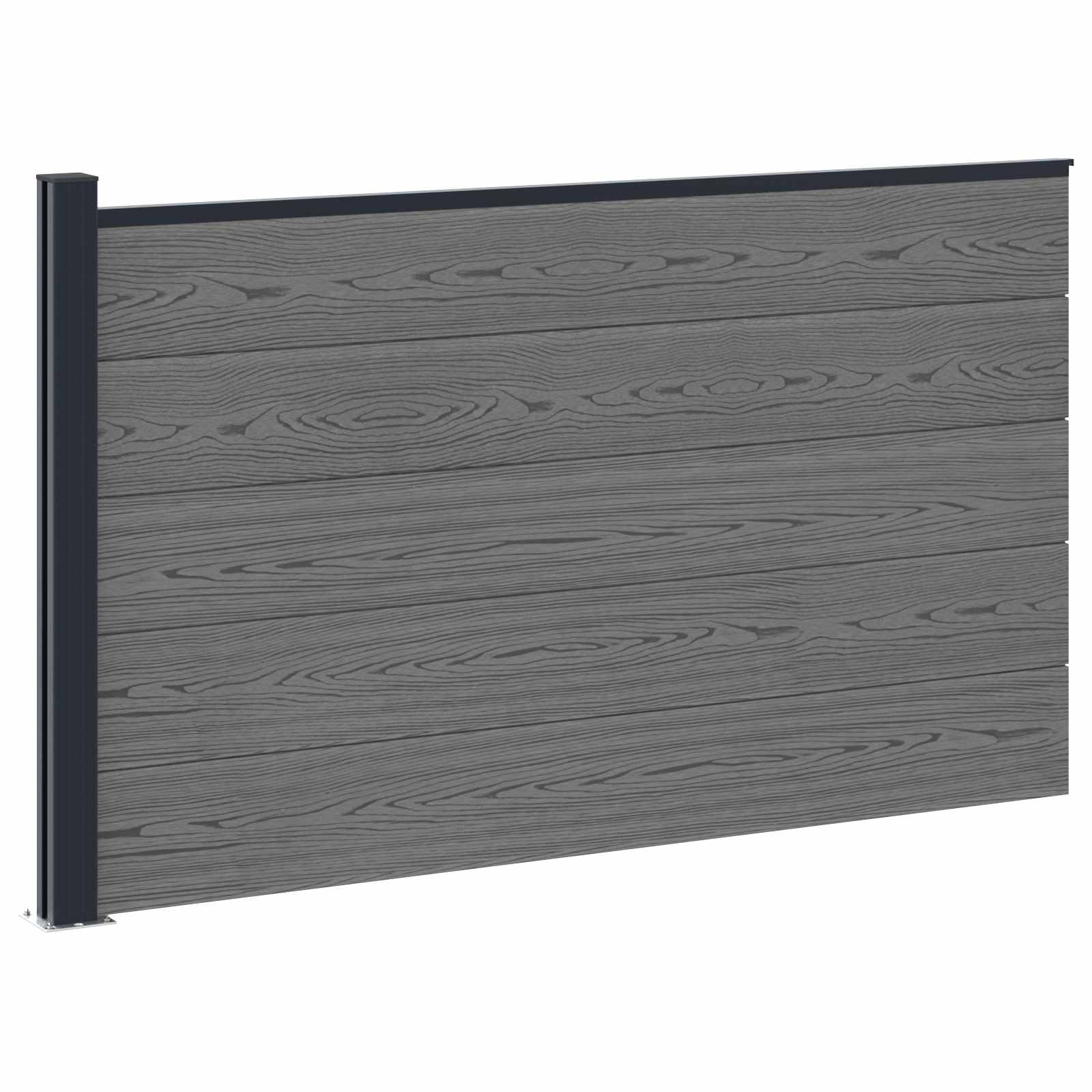 Zaunelement Wpc Und Aluminium