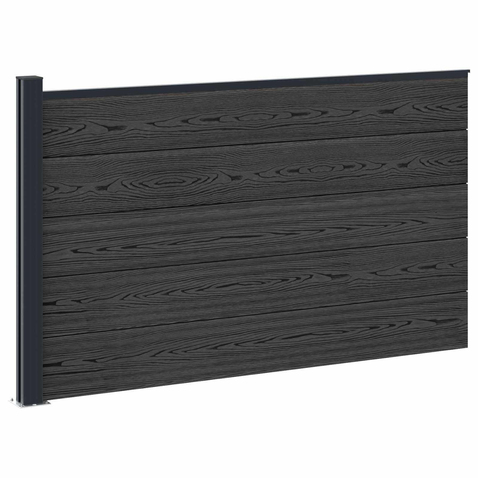 Zaunelement Wpc Und Aluminium