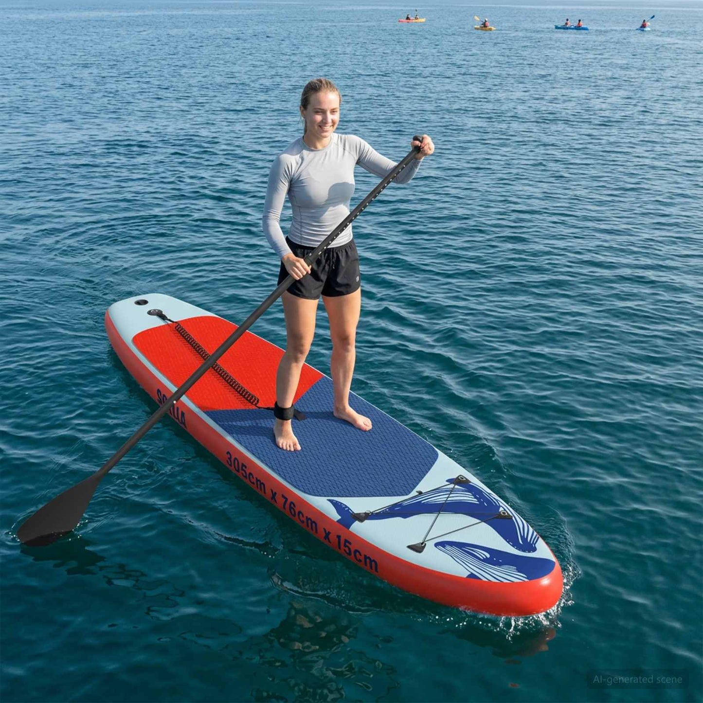 Aufblasbares Stand Up Paddle Board Apex Blau