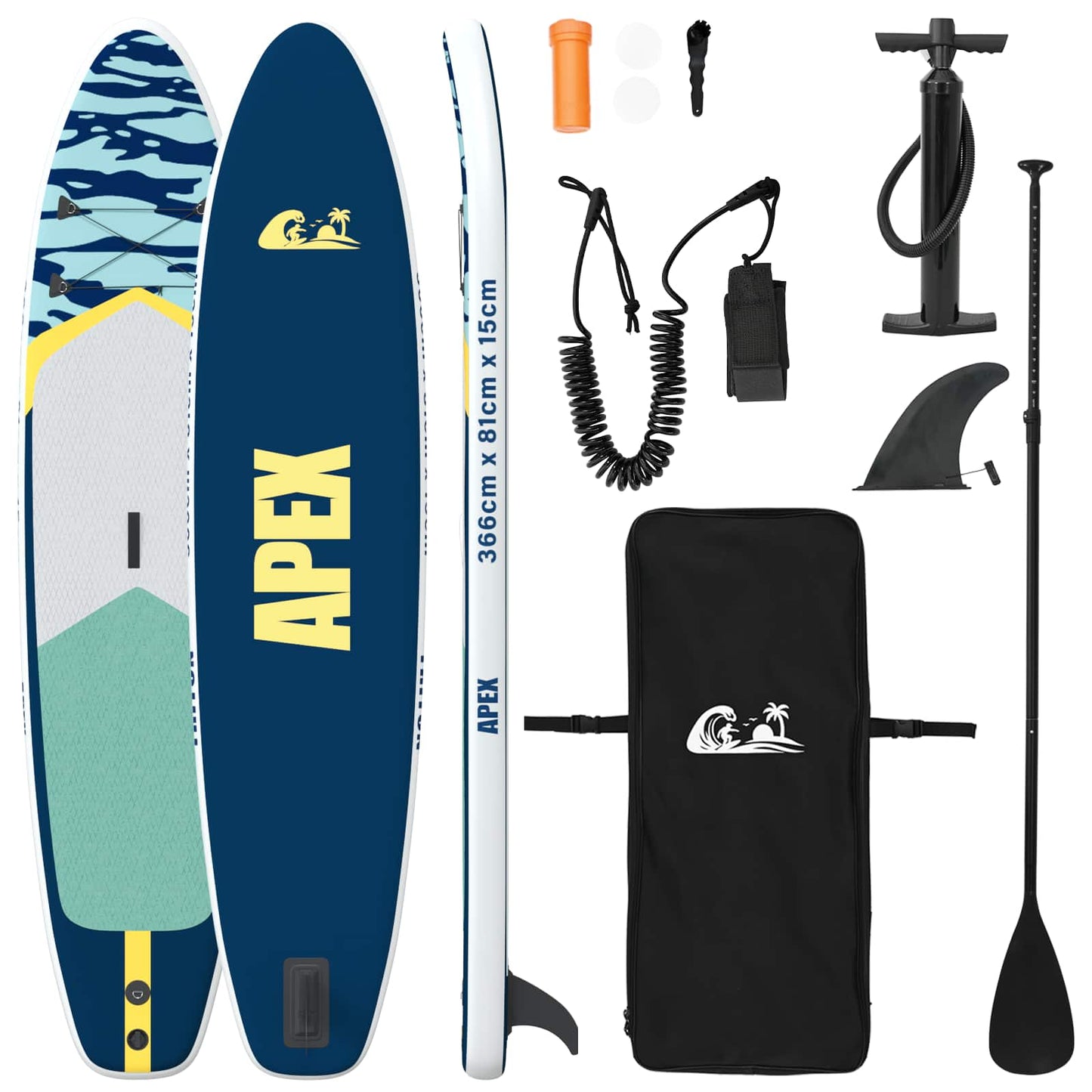 Aufblasbares Stand Up Paddle Board Apex Blau