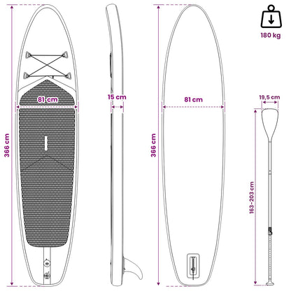 Aufblasbares Stand Up Paddle Board Apex Blau