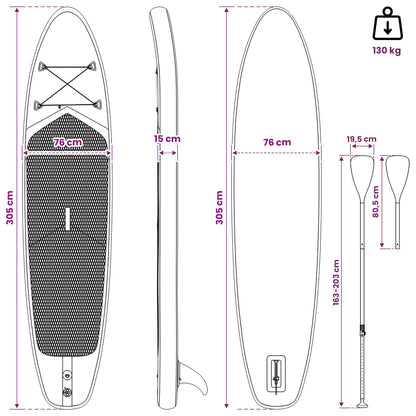 Sup Board Mit Sitz 2-In-1 Poseidon 305 X 76 X 15 Cm Grün Für