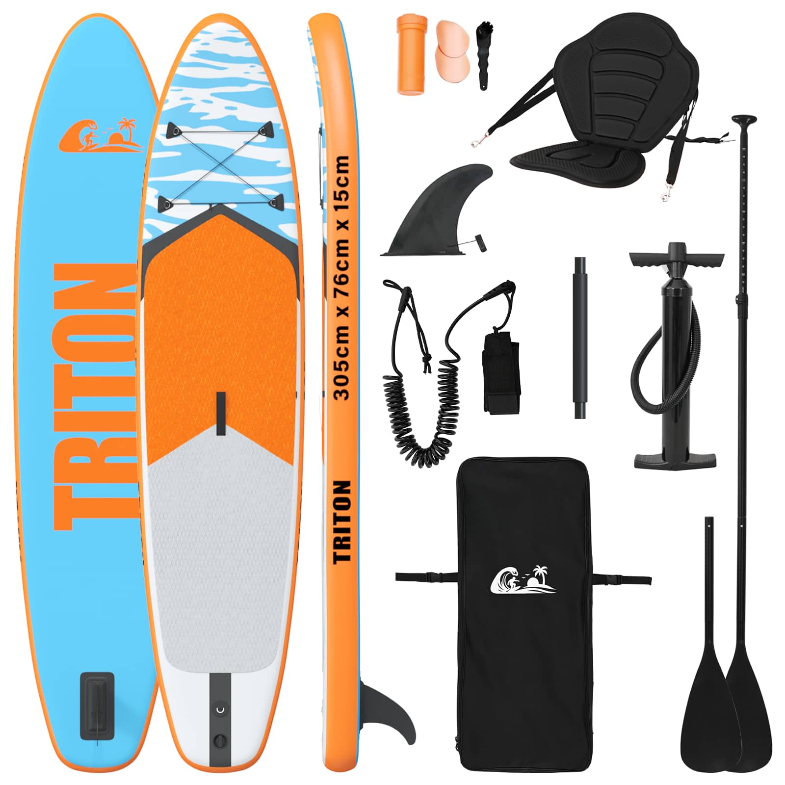 Sup Board Mit Sitz 2-In-1 Triton 305 X 76 X 15 Cm Blau Für