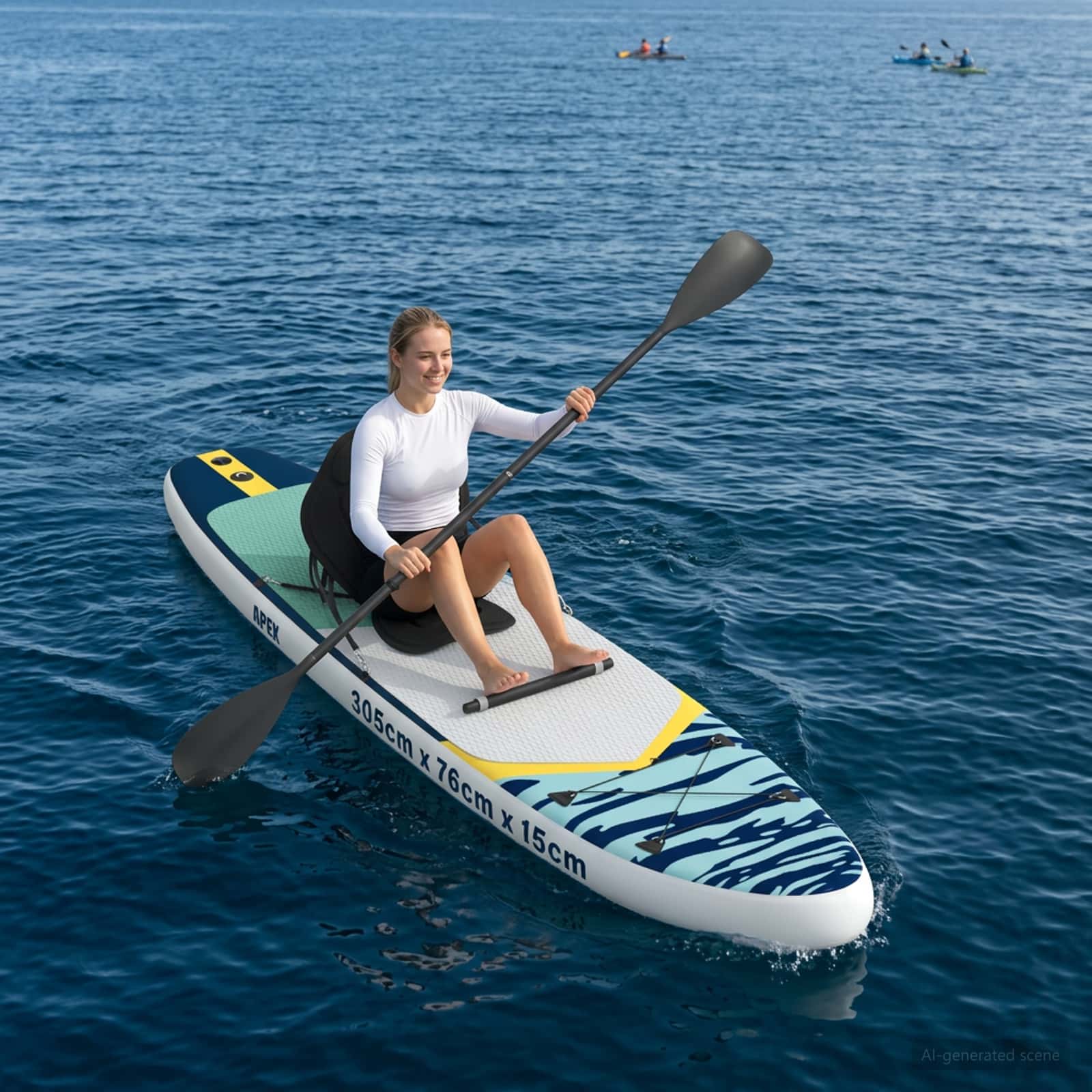 Sup Board Mit Sitz 2-In-1 Apex 305 X 76 X 15 Cm Blau Für
