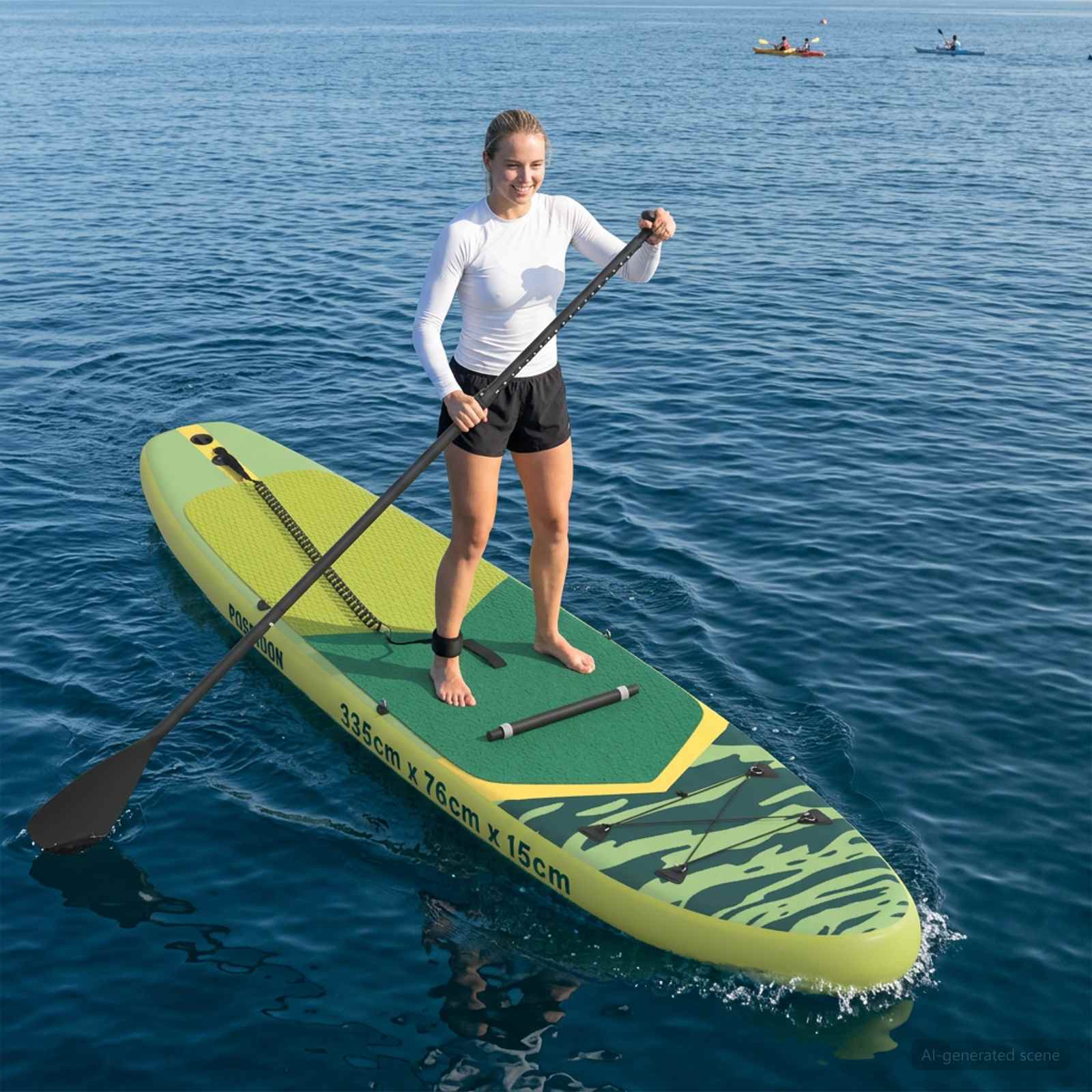 Sup Board Mit Sitz 2-In-1 Poseidon 335 X 76 X 15 Cm Grün Für