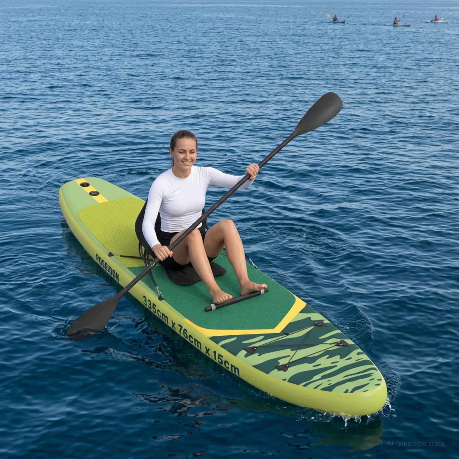 Sup Board Mit Sitz 2-In-1 Poseidon 335 X 76 X 15 Cm Grün Für