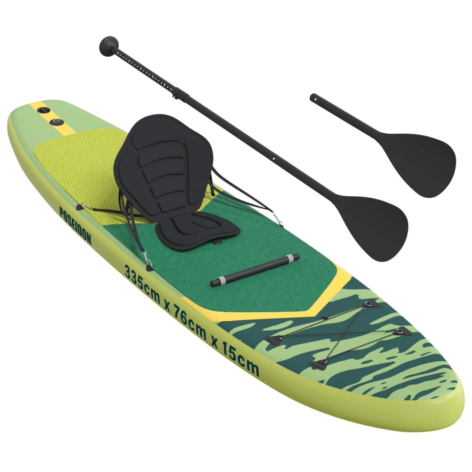Sup Board Mit Sitz 2-In-1 Poseidon 335 X 76 X 15 Cm Grün Für