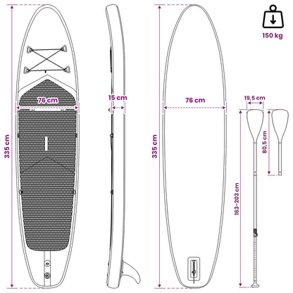 Sup Board Mit Sitz 2-In-1 Poseidon 335 X 76 X 15 Cm Grün Für