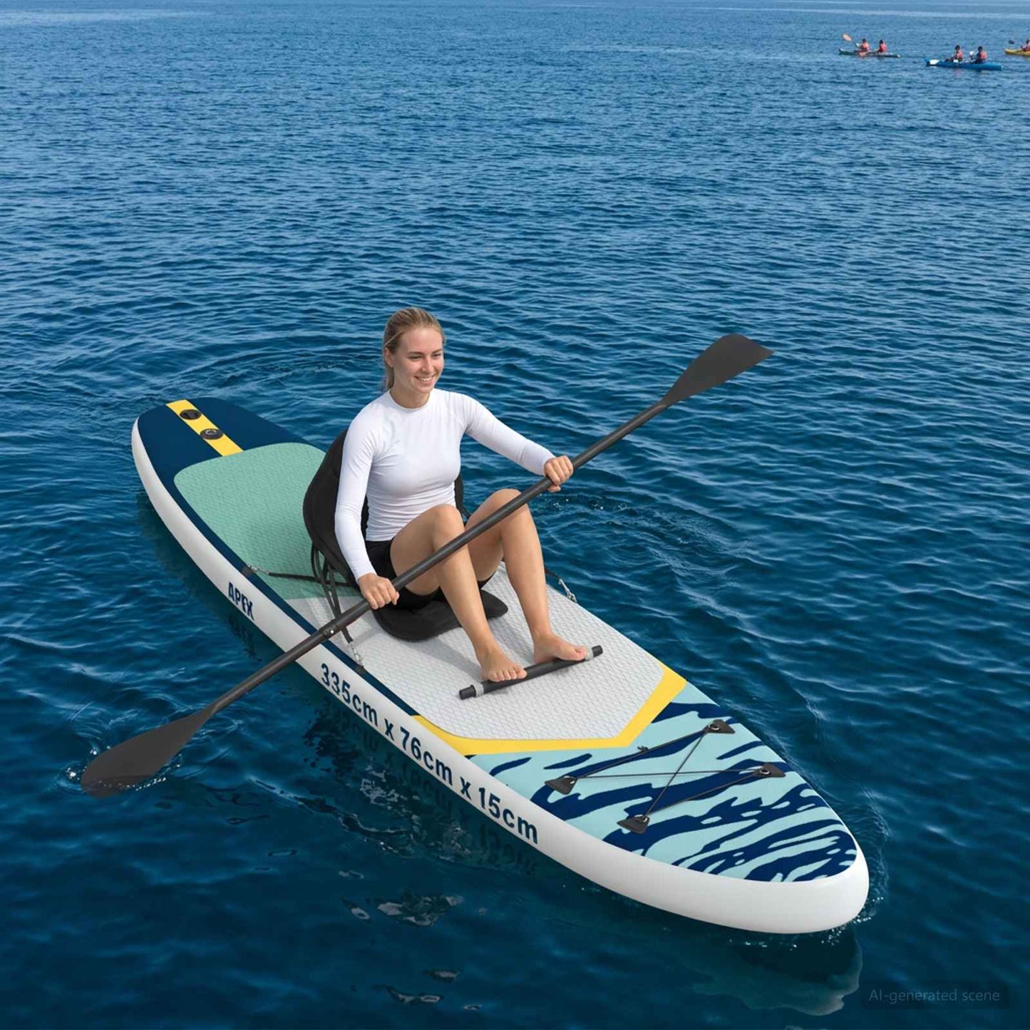 Sup Board Mit Sitz 2-In-1 Apex 335 X 76 X 15 Cm Blau Für