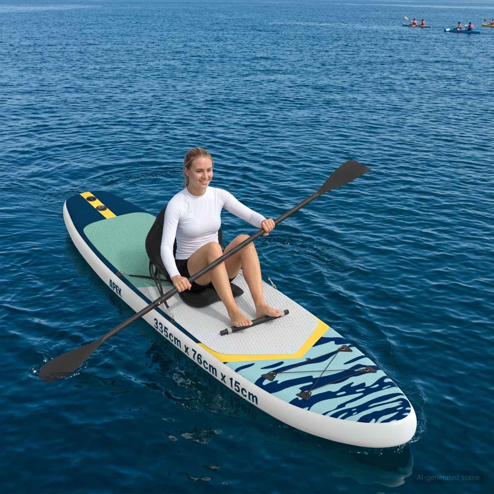 Sup Board Mit Sitz 2-In-1 Apex 335 X 76 X 15 Cm Blau Für