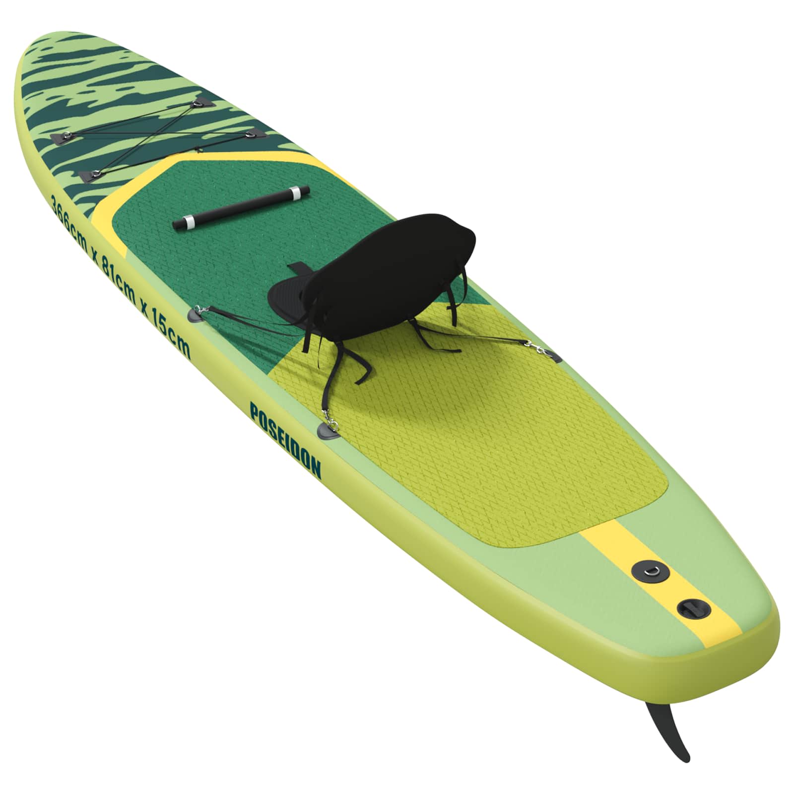 Sup Board Mit Sitz 2-In-1 Poseidon 366 X 81 X 15 Cm Grün Für
