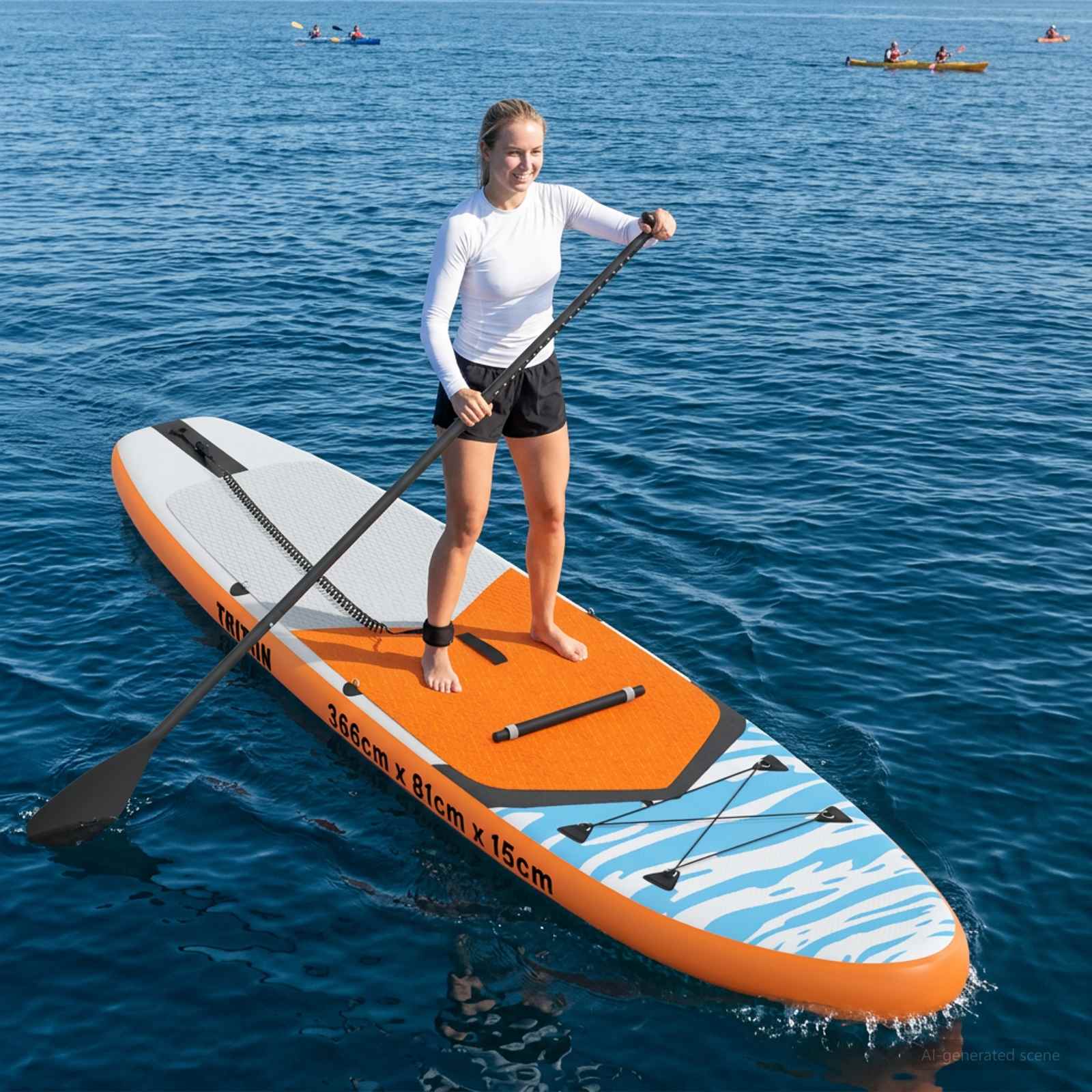 Sup Board Mit Sitz 2-In-1 Triton 366 X 81 X 15 Cm Blau Für