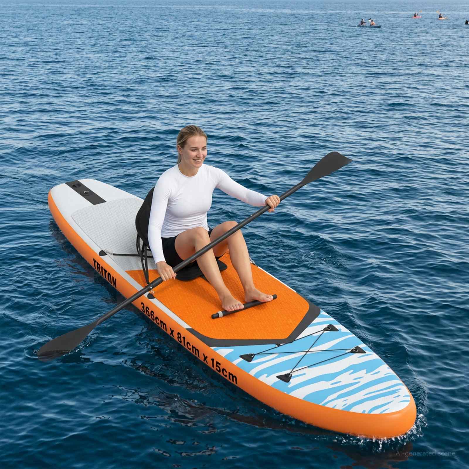 Sup Board Mit Sitz 2-In-1 Triton 366 X 81 X 15 Cm Blau Für