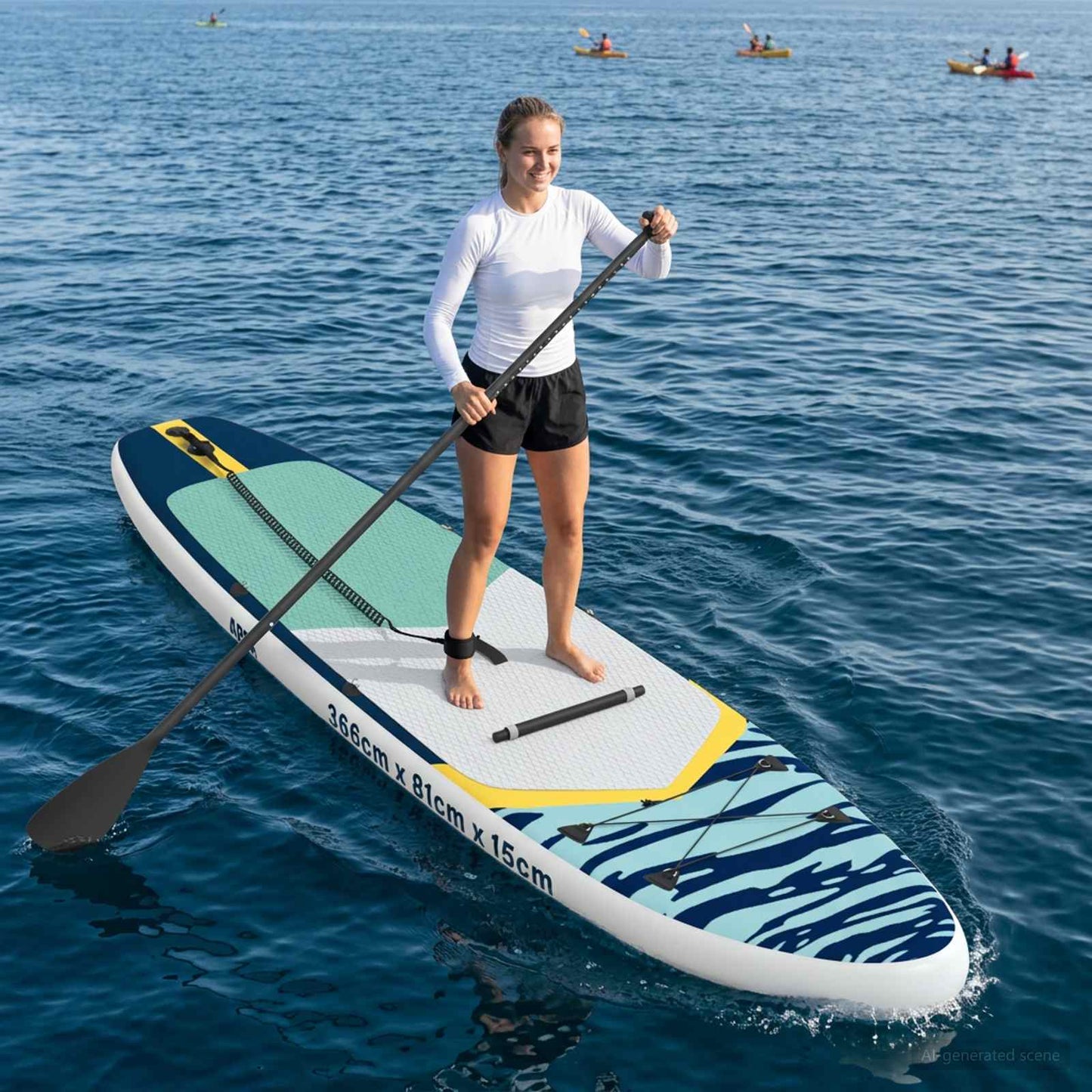 Sup Board Mit Sitz 2-In-1 Apex 366 X 81 X 15 Cm Blau Für