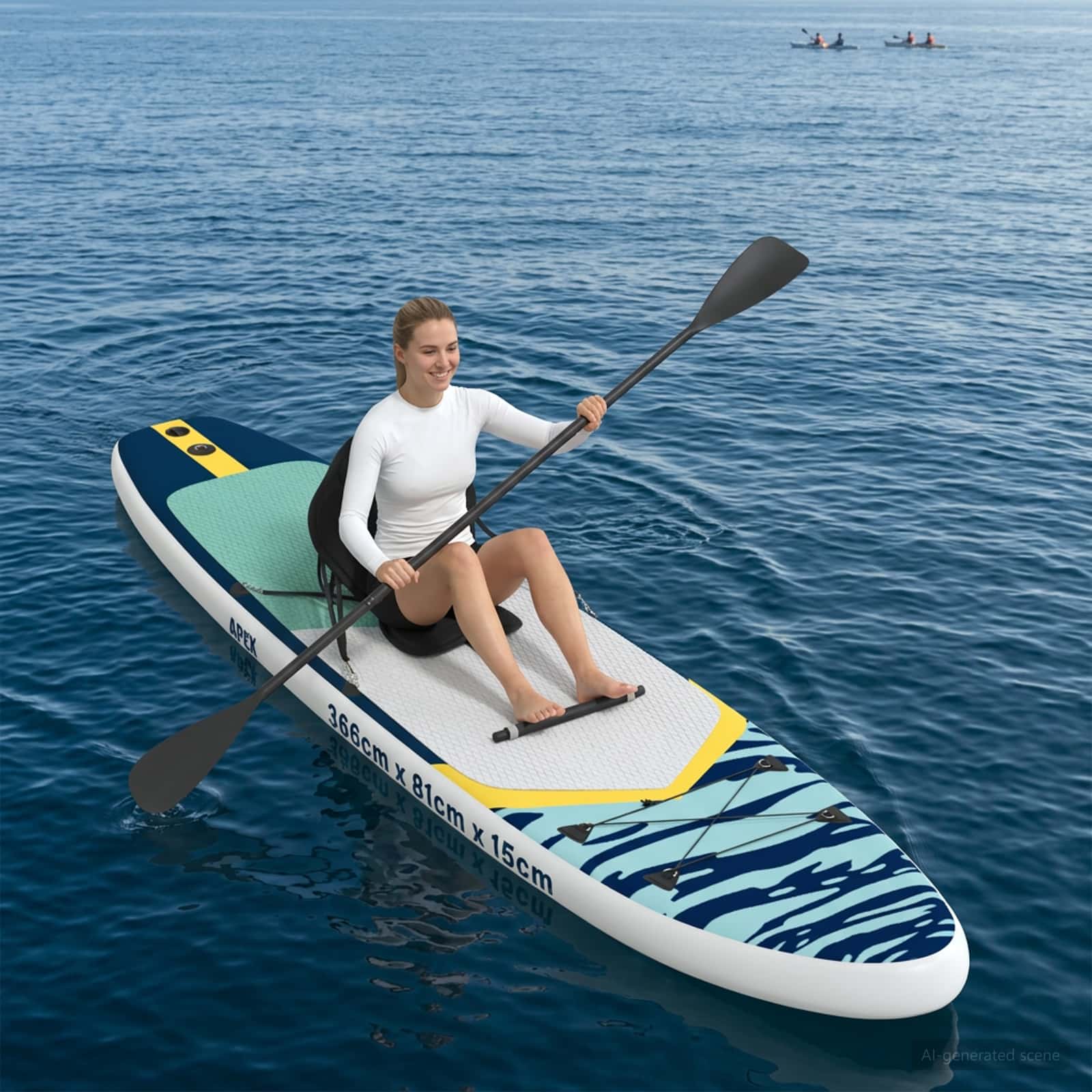Sup Board Mit Sitz 2-In-1 Apex 366 X 81 X 15 Cm Blau Für