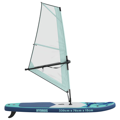 Aufblasbares Sup-Board Mit Segel Hydros 330 X 76 X 15 Cm Türkis