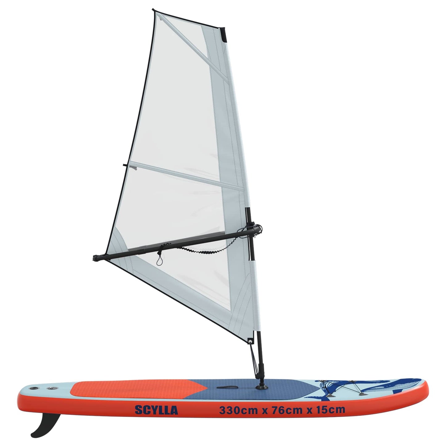 Aufblasbares Sup-Board Mit Segel Scylla 330 X 76 X 15 Cm Blau