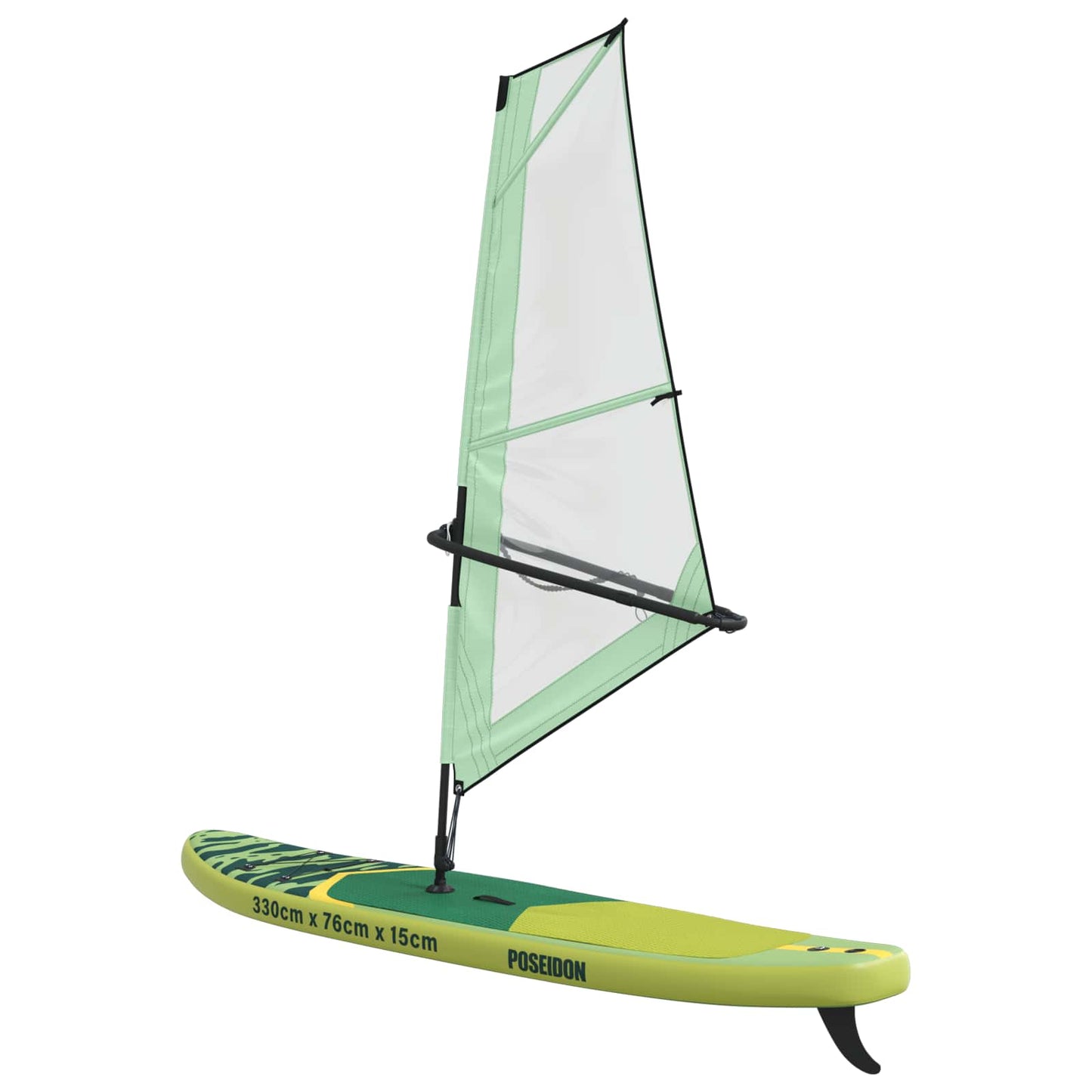 Aufblasbares Sup-Board Mit Segel Poseidon 330 X 76 X 15 Cm Grün