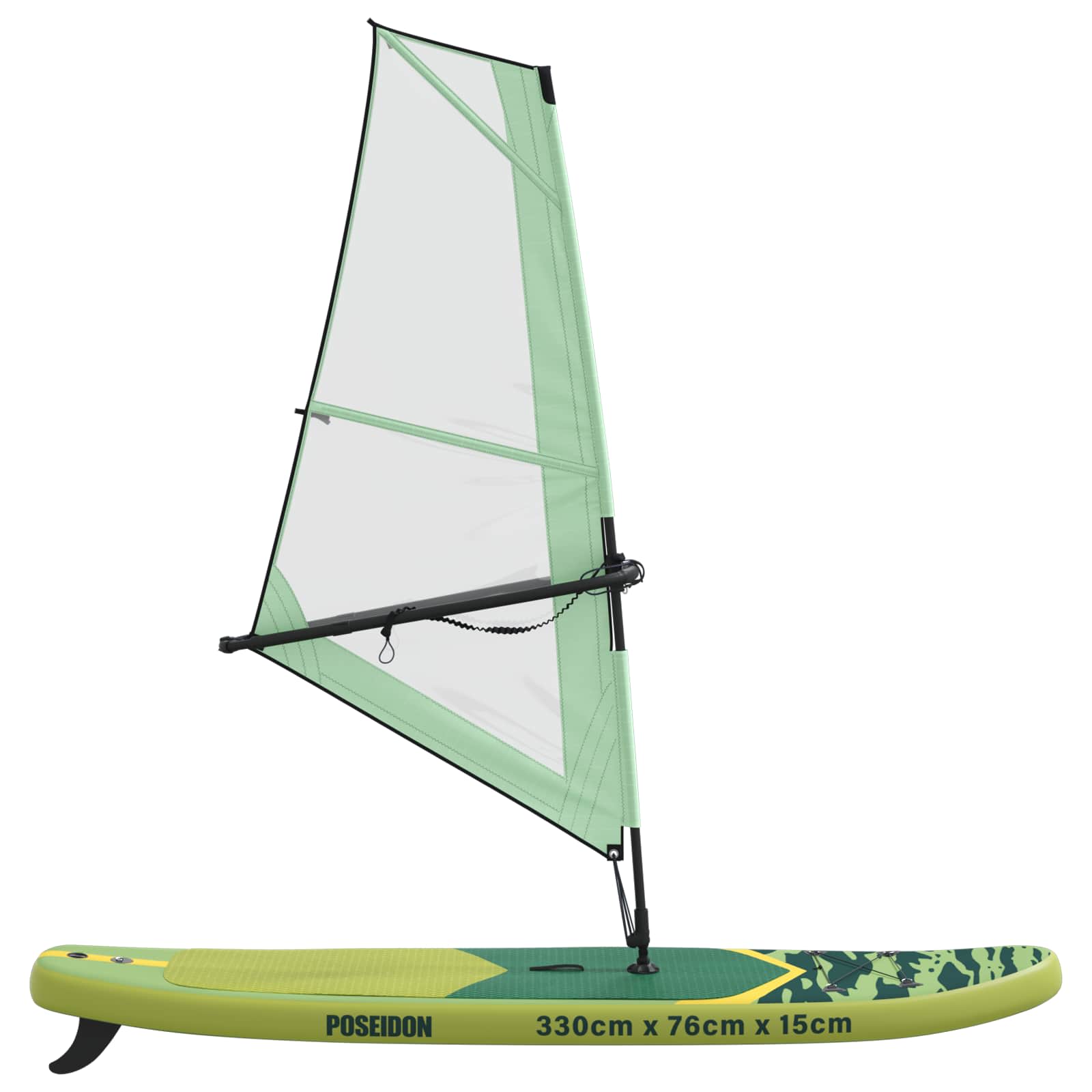 Aufblasbares Sup-Board Mit Segel Poseidon 330 X 76 X 15 Cm Grün