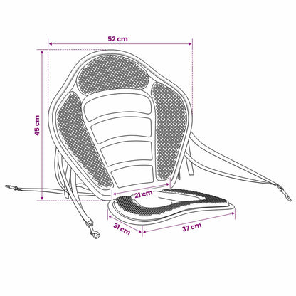 Paddel Board Sitz 52 X 31 X 45 Cm Lyocell Schwarz