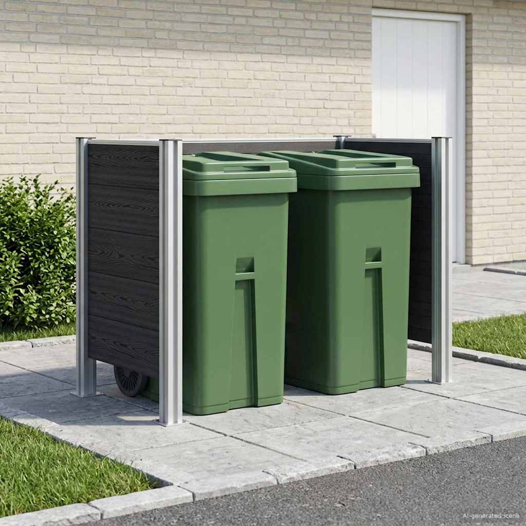 Mülltonnenzaun 85 X 85 X 115 Cm Aluminium Und Wpc