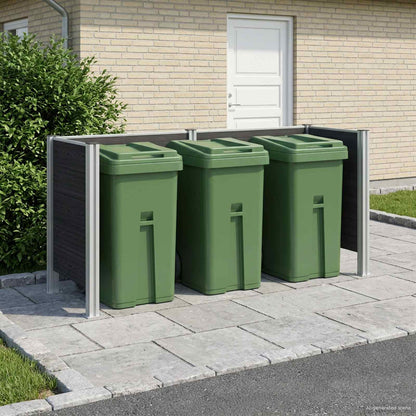 Mülltonnenzaun 85 X 85 X 115 Cm Aluminium Und Wpc