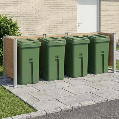 Mülltonnenzaun 85 X 85 X 115 Cm Aluminium Und Wpc