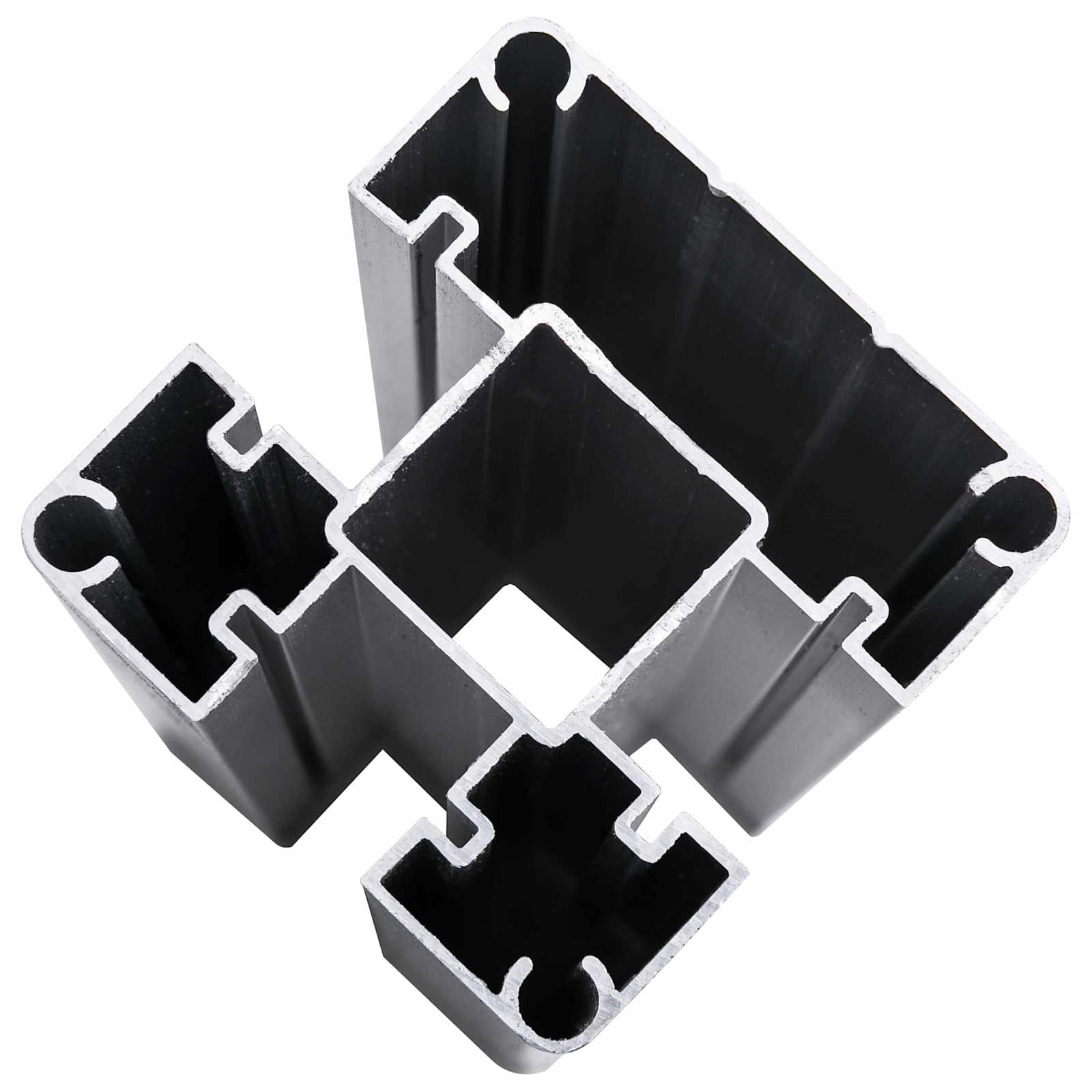 Zaunelement 2 Pcs Wpc Und Aluminium
