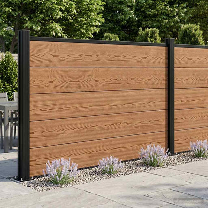 Zaunelement 10 Pcs Wpc Und Aluminium