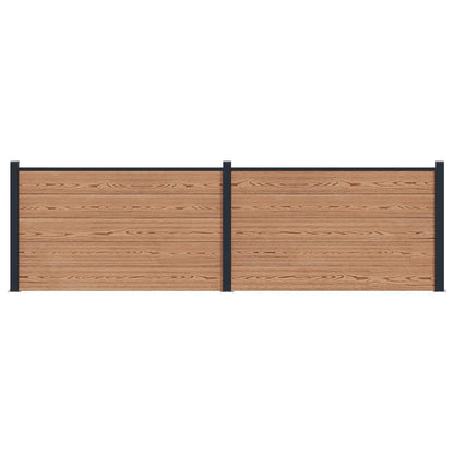 Zaunelement 2 Pcs Wpc Und Aluminium