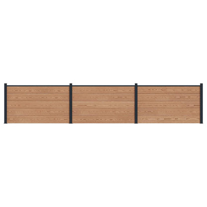 Zaunelement 3 Pcs Wpc Und Aluminium