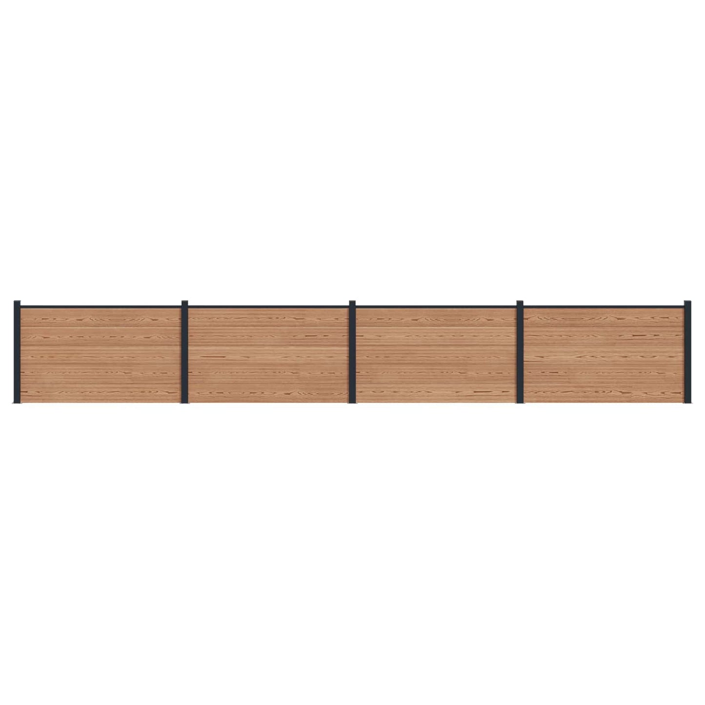 Zaunelement 4 Pcs Wpc Und Aluminium
