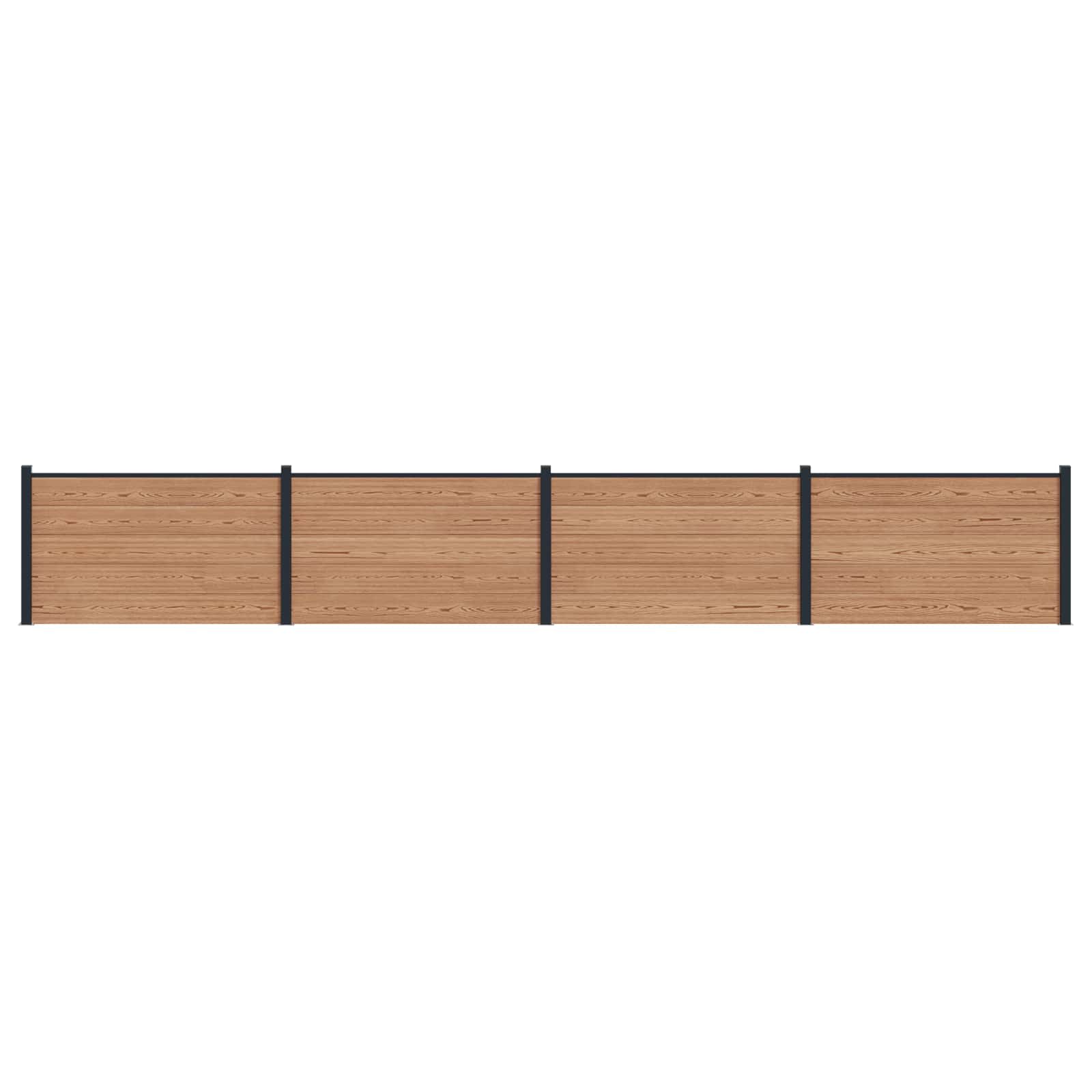 Zaunelement 4 Pcs Wpc Und Aluminium