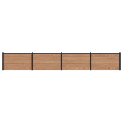 Zaunelement 4 Pcs Wpc Und Aluminium