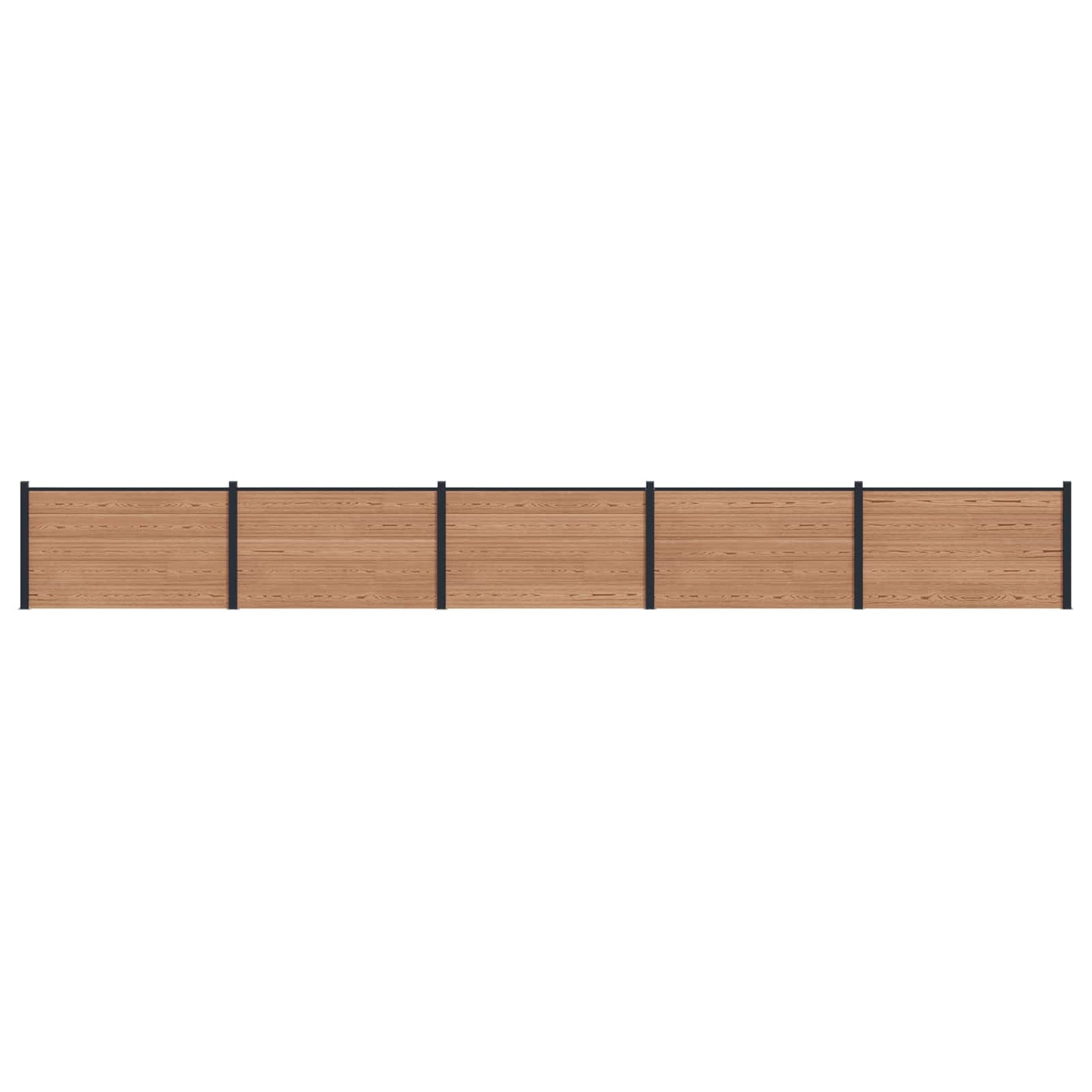 Zaunelement 5 Pcs Wpc Und Aluminium