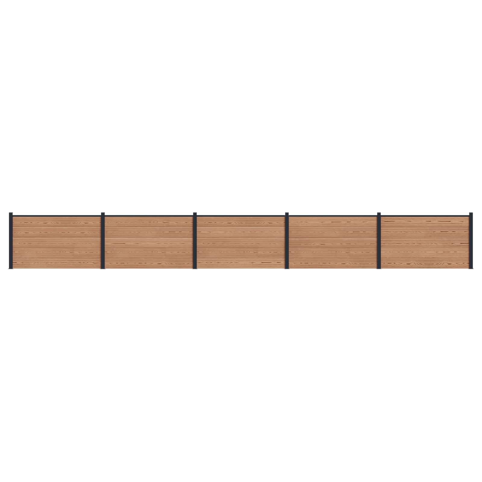 Zaunelement 5 Pcs Wpc Und Aluminium